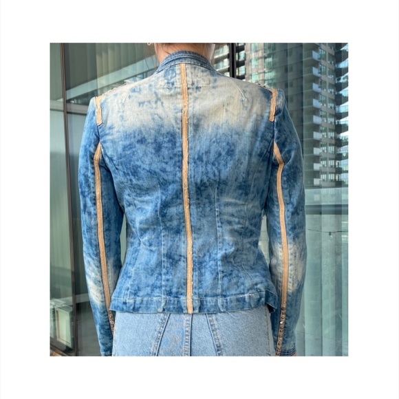 Jean Jacket with metal and crystal details - Picture 3 of 3